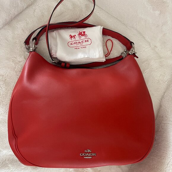 Coach Glovetan Orange Leather Nomad Hobo Bag F36026 - Picture 2 of 16